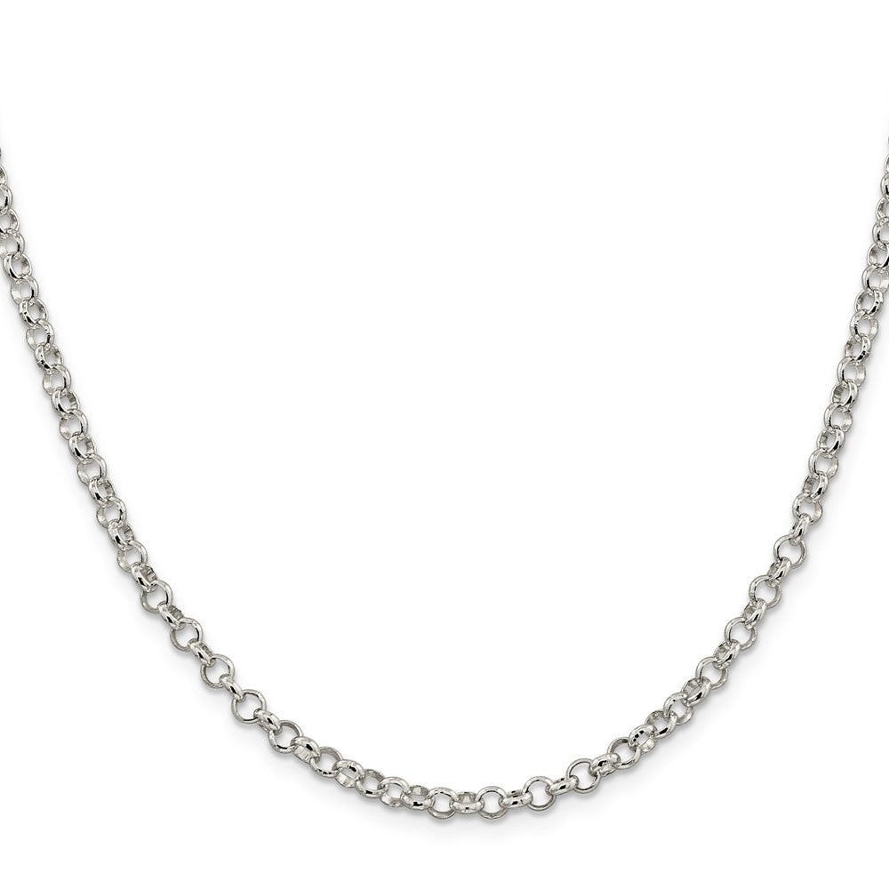 16 Inch Sterling Silver 4mm Rolo Chain Necklace