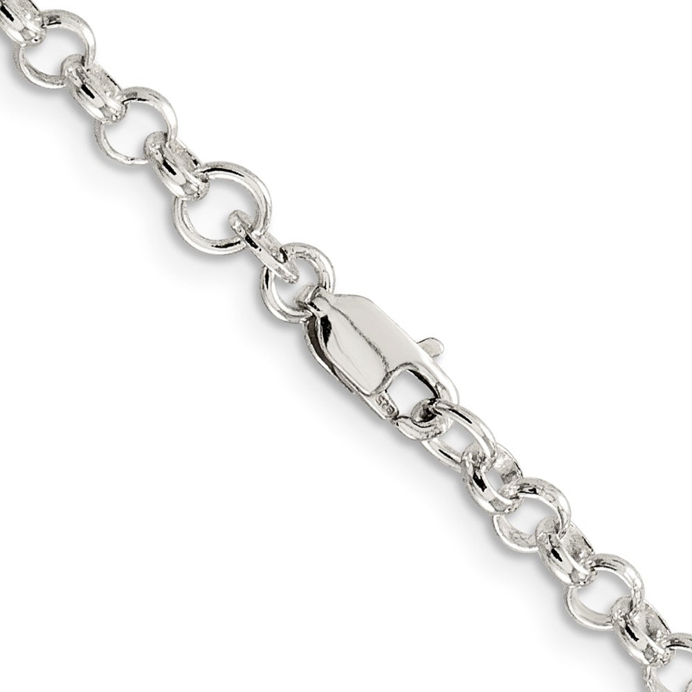 16 Inch Sterling Silver 4mm Rolo Chain Necklace