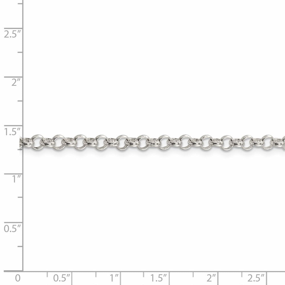 42 Inch Sterling Silver 4mm Rolo Chain Necklace