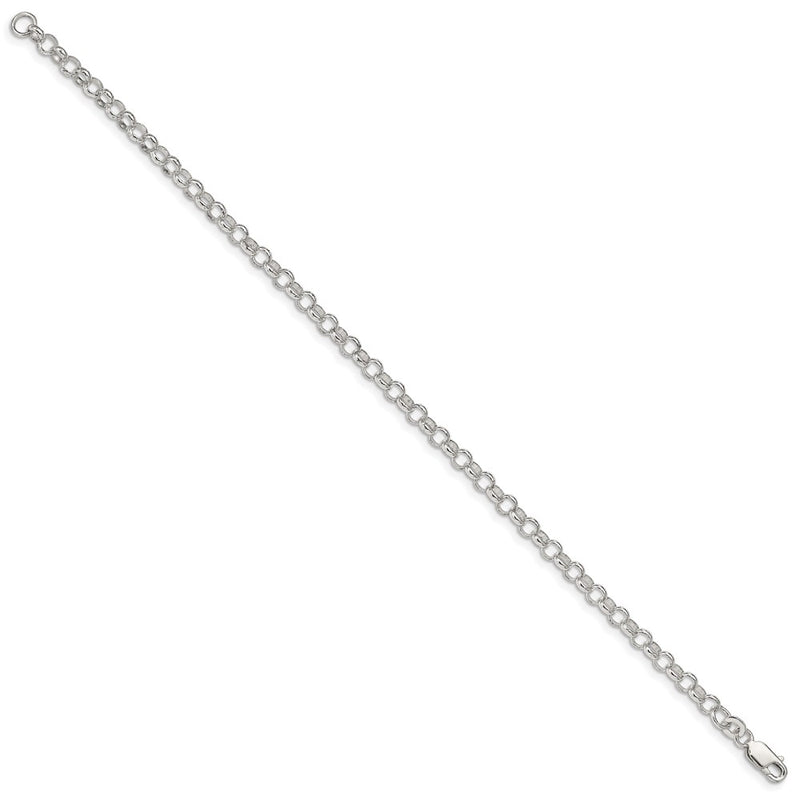 7 Inch Sterling Silver 4mm Rolo Chain Bracelet