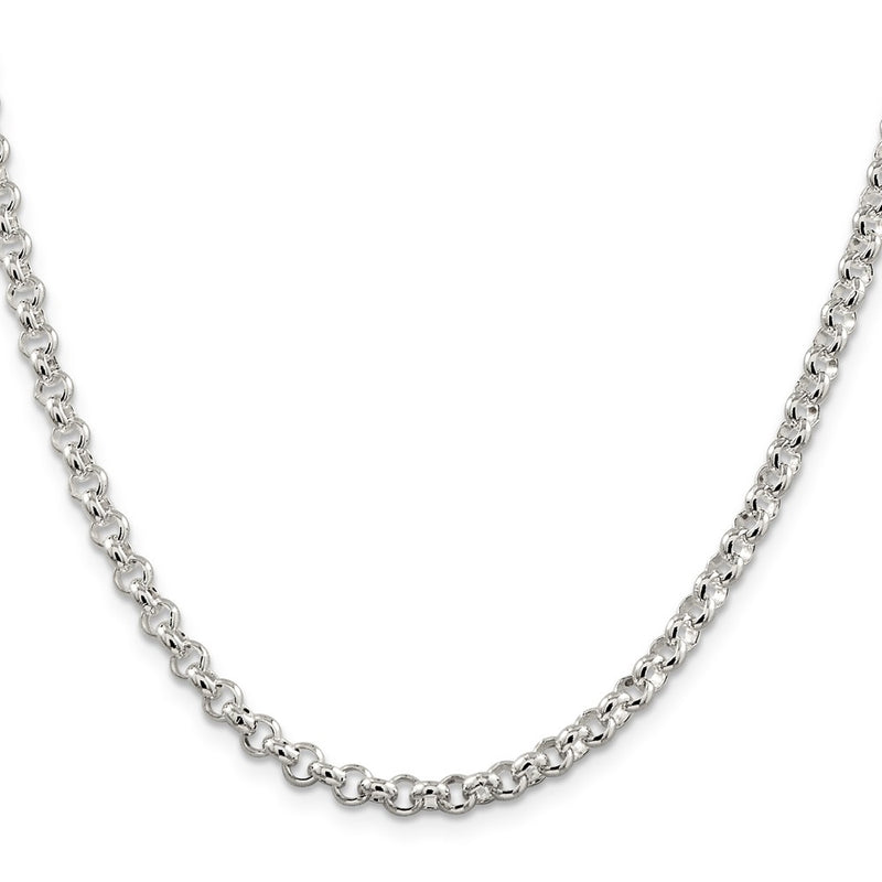30 Inch Sterling Silver 4.6mm Rolo Chain Necklace