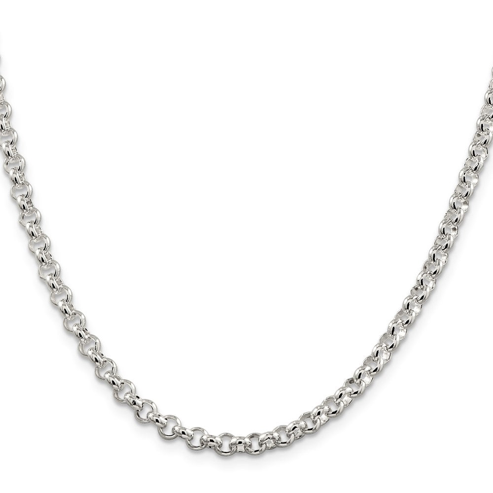 18 Inch Sterling Silver 4.6mm Rolo Chain Necklace