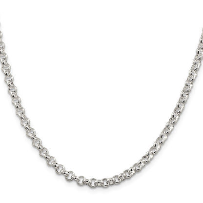 18 Inch Sterling Silver 4.6mm Rolo Chain Necklace