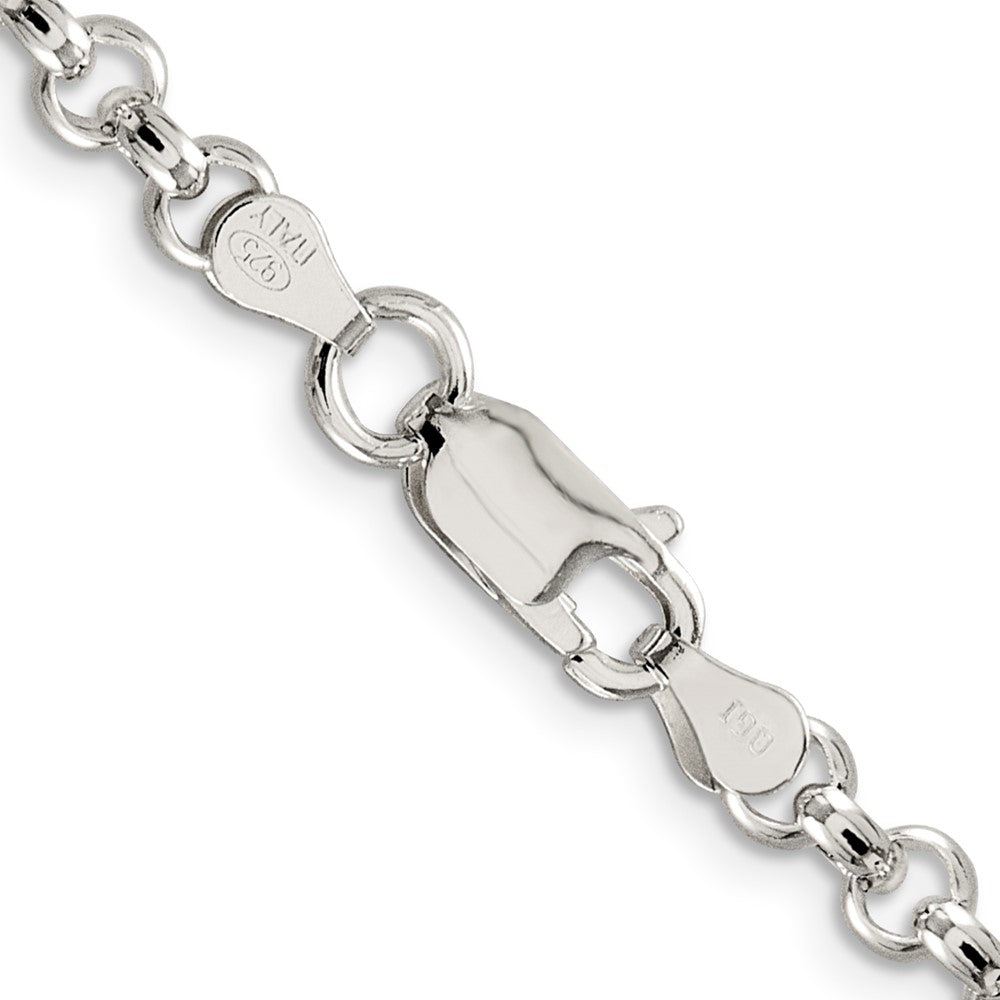 18 Inch Sterling Silver 4.6mm Rolo Chain Necklace