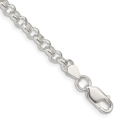 8 Inch Sterling Silver 4.6mm Rolo Chain Bracelet
