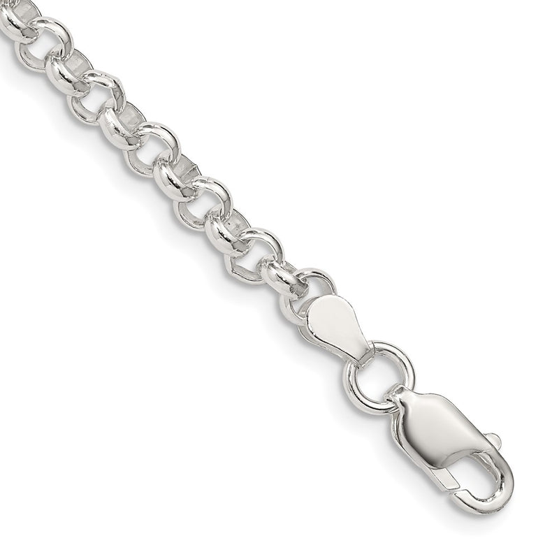 8 Inch Sterling Silver 4.6mm Rolo Chain Bracelet