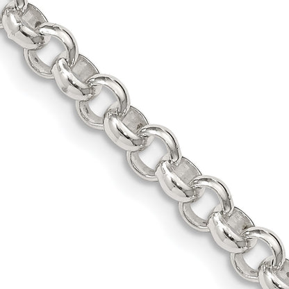 18 Inch Sterling Silver 4.6mm Rolo Chain Necklace