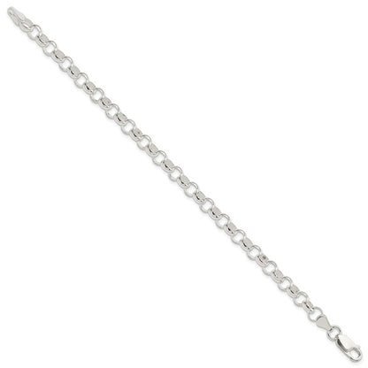 7.5 Inch Sterling Silver 6.0mm Belcher Light Bracelet
