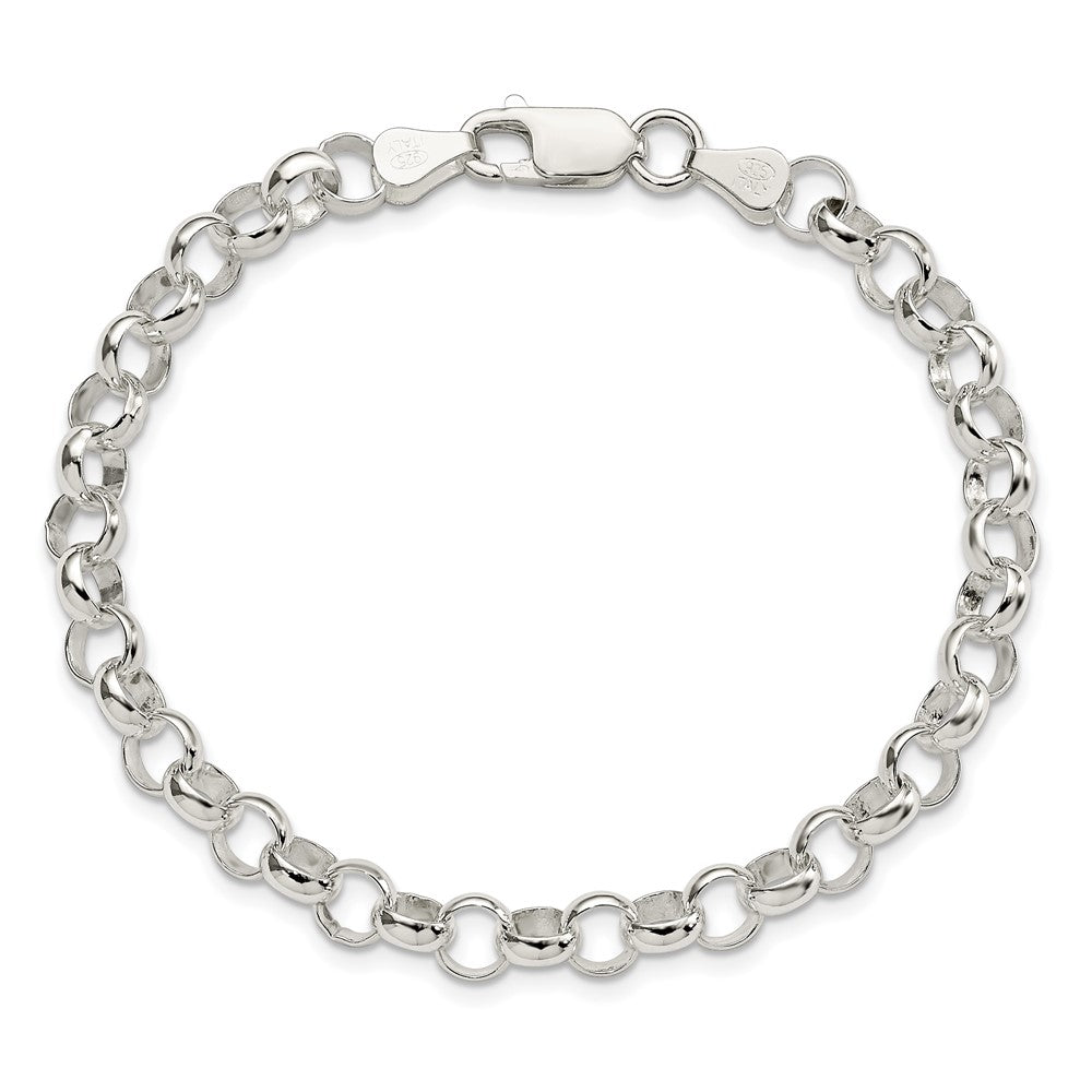 7.5 Inch Sterling Silver 6.0mm Belcher Light Bracelet