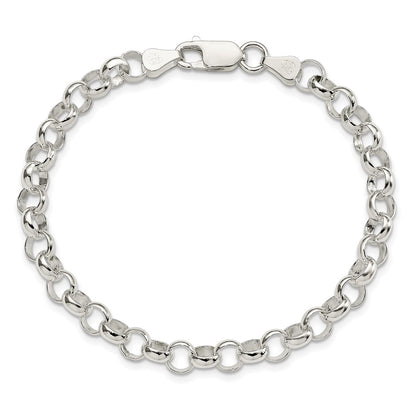 7.5 Inch Sterling Silver 6.0mm Belcher Light Bracelet