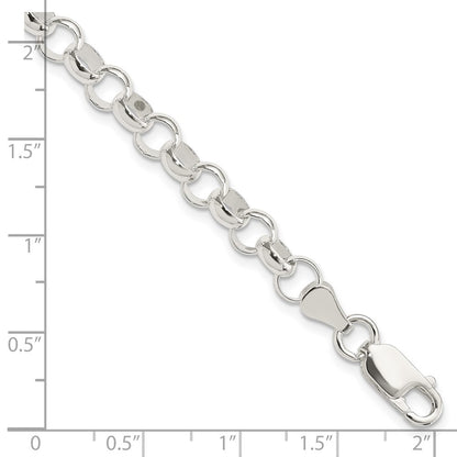7.5 Inch Sterling Silver 6.0mm Belcher Light Bracelet