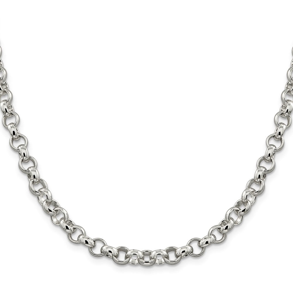 Sterling Silver 6.75mm Rolo Chain Necklace