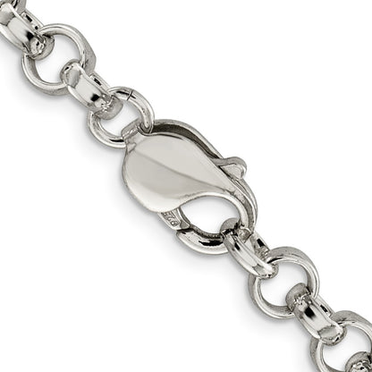 Sterling Silver 6.75mm Rolo Chain Necklace