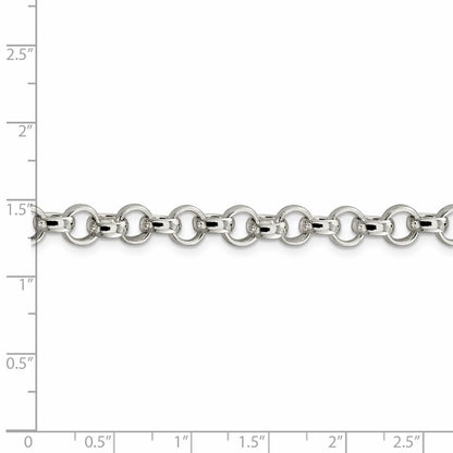 Sterling Silver 6.75mm Rolo Chain Necklace