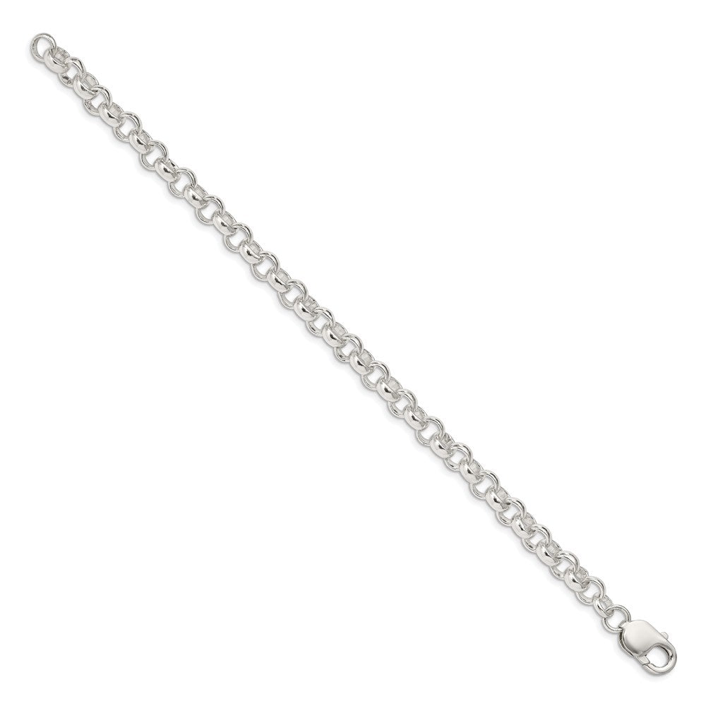 8 Inch Sterling Silver 6.75mm Rolo Chain Bracelet