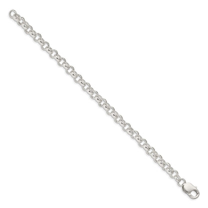 8 Inch Sterling Silver 6.75mm Rolo Chain Bracelet