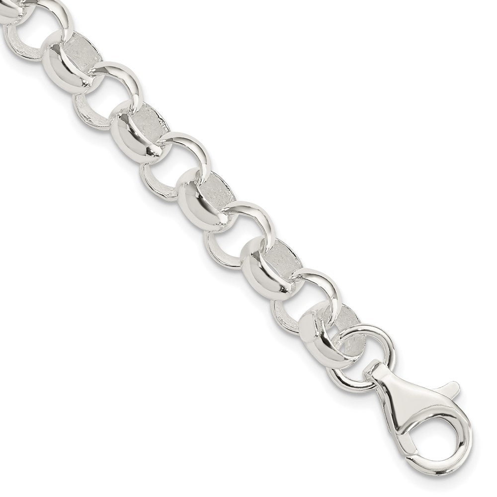 7.5 Inch Sterling Silver 8.00mm Belcher Light Bracelet