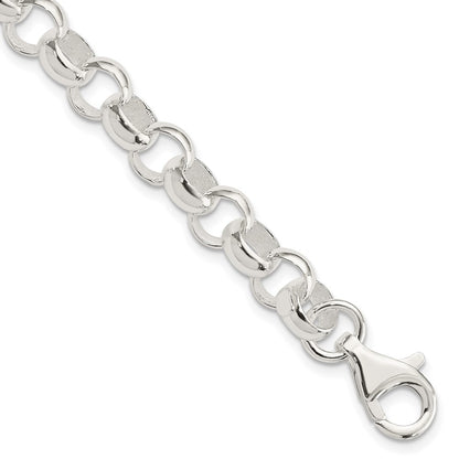7.5 Inch Sterling Silver 8.00mm Belcher Light Bracelet