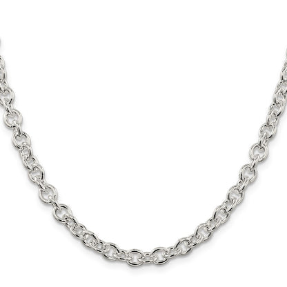 30 Inch Sterling Silver 6.1mm Cable Chain Necklace