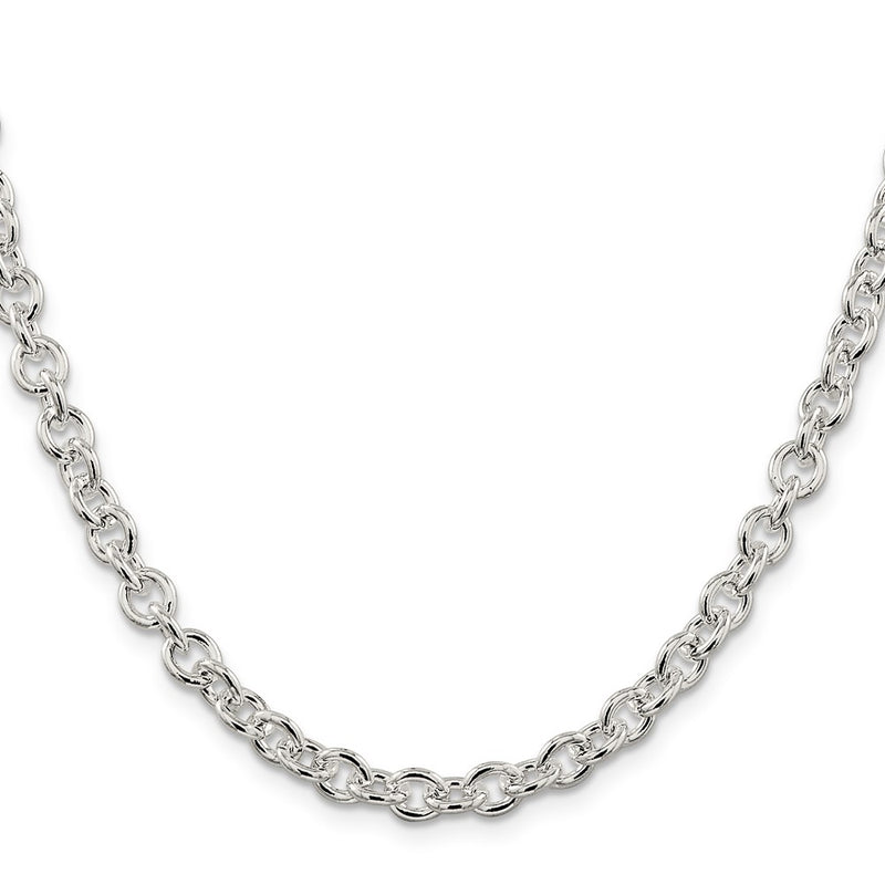 30 Inch Sterling Silver 6.1mm Cable Chain Necklace