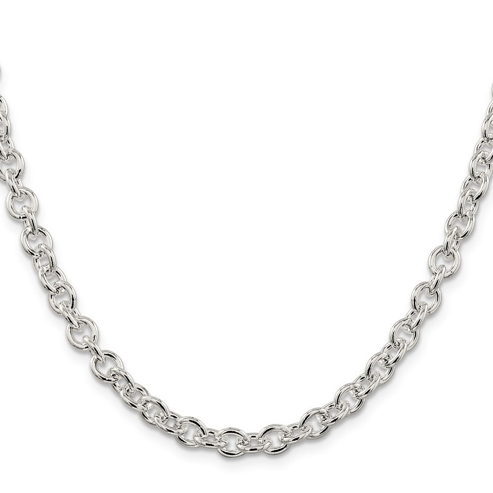 16 Inch Sterling Silver 6.1mm Cable Chain Necklace