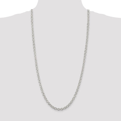 30 Inch Sterling Silver 6.1mm Cable Chain Necklace
