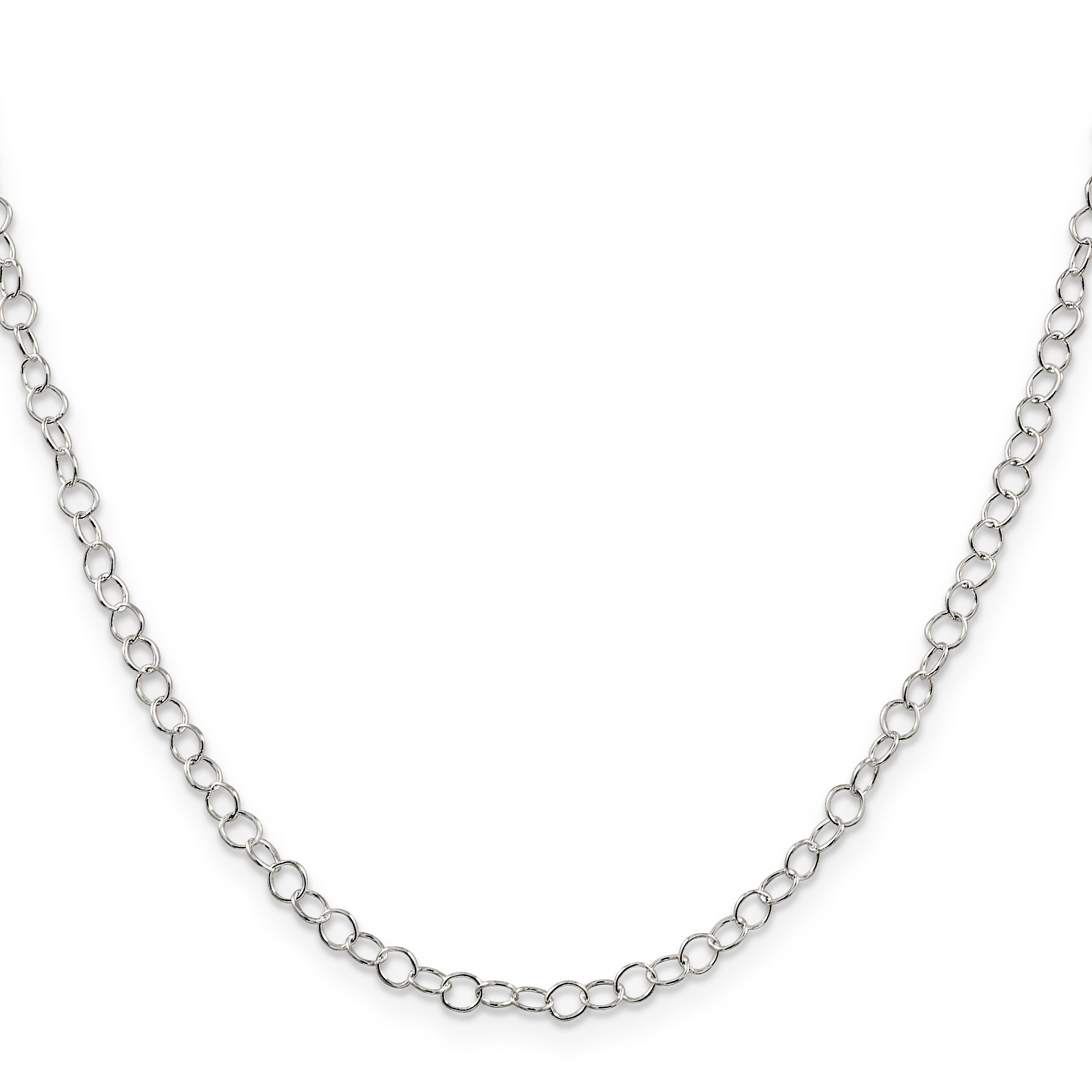 16 Inch Sterling Silver 3.5mm Fancy Cable Chain Necklace