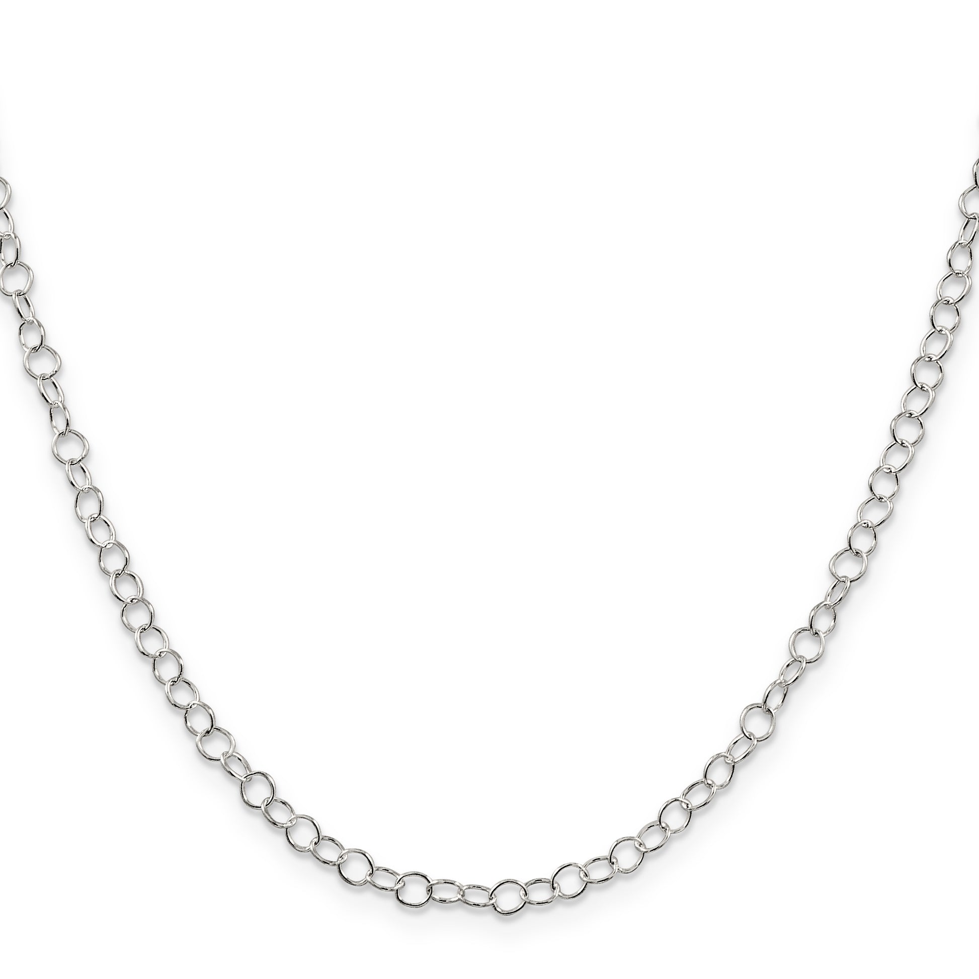 16 Inch Sterling Silver 3.5mm Fancy Cable Chain Necklace