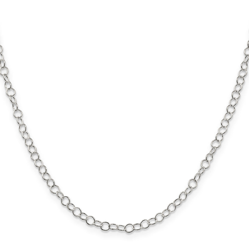 16 Inch Sterling Silver 3.5mm Fancy Cable Chain Necklace