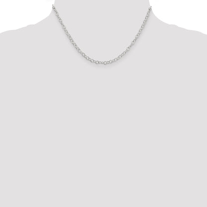 16 Inch Sterling Silver 3.5mm Fancy Cable Chain Necklace