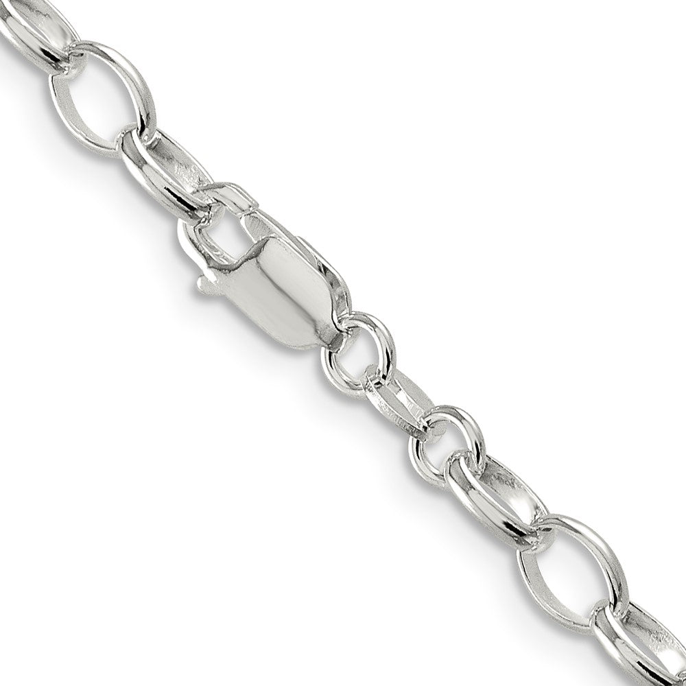 24 Inch Sterling Silver 5mm Fancy Rolo Chain Necklace