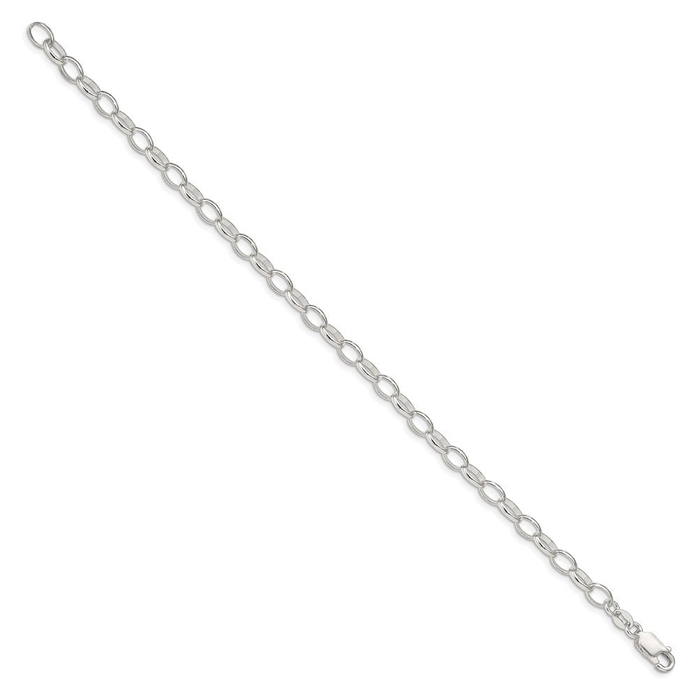 8 Inch Sterling Silver 5mm Fancy Rolo Chain Bracelet