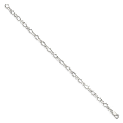 8 Inch Sterling Silver 5mm Fancy Rolo Chain Bracelet