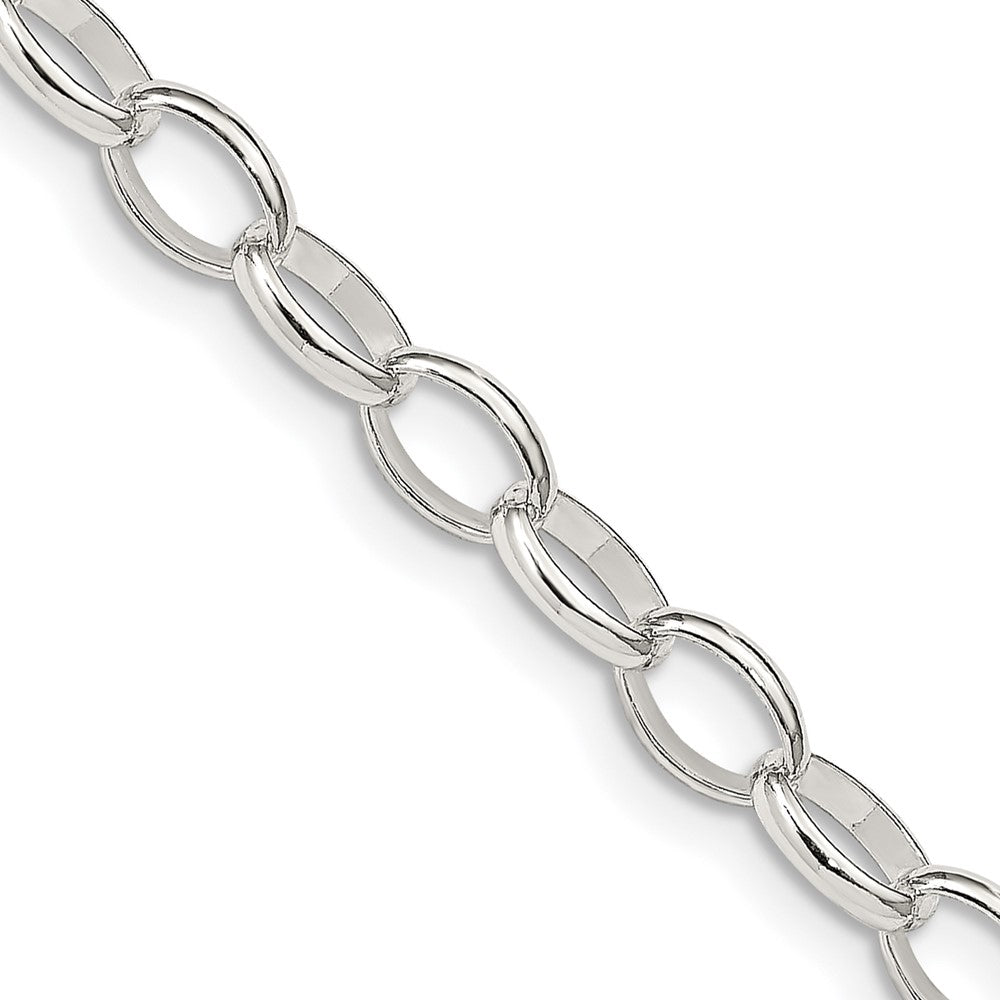 20 Inch Sterling Silver 5mm Fancy Rolo Chain Necklace
