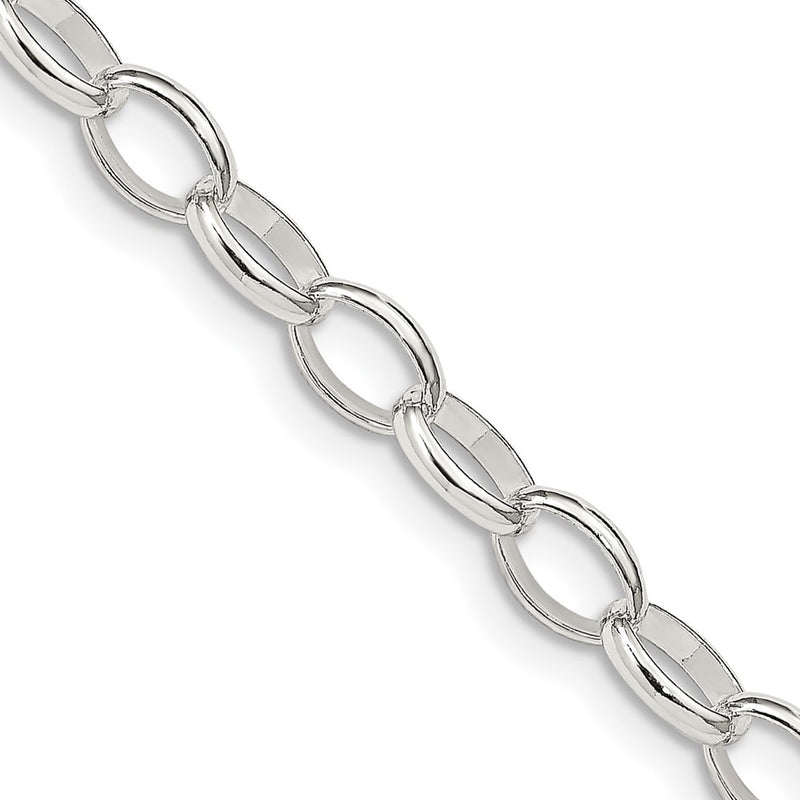 20 Inch Sterling Silver 5mm Fancy Rolo Chain Necklace