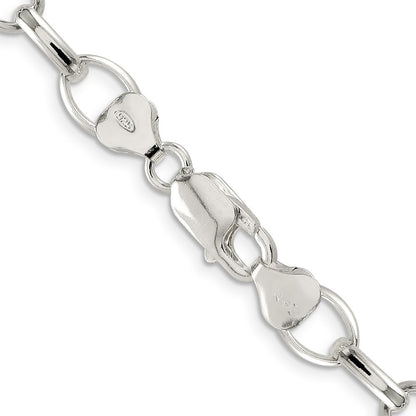 16 Inch Sterling Silver 8mm Fancy Rolo Chain Necklace