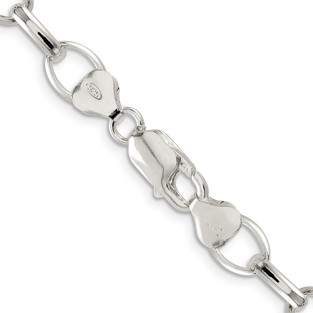 18 Inch Sterling Silver 8mm Fancy Rolo Chain Necklace
