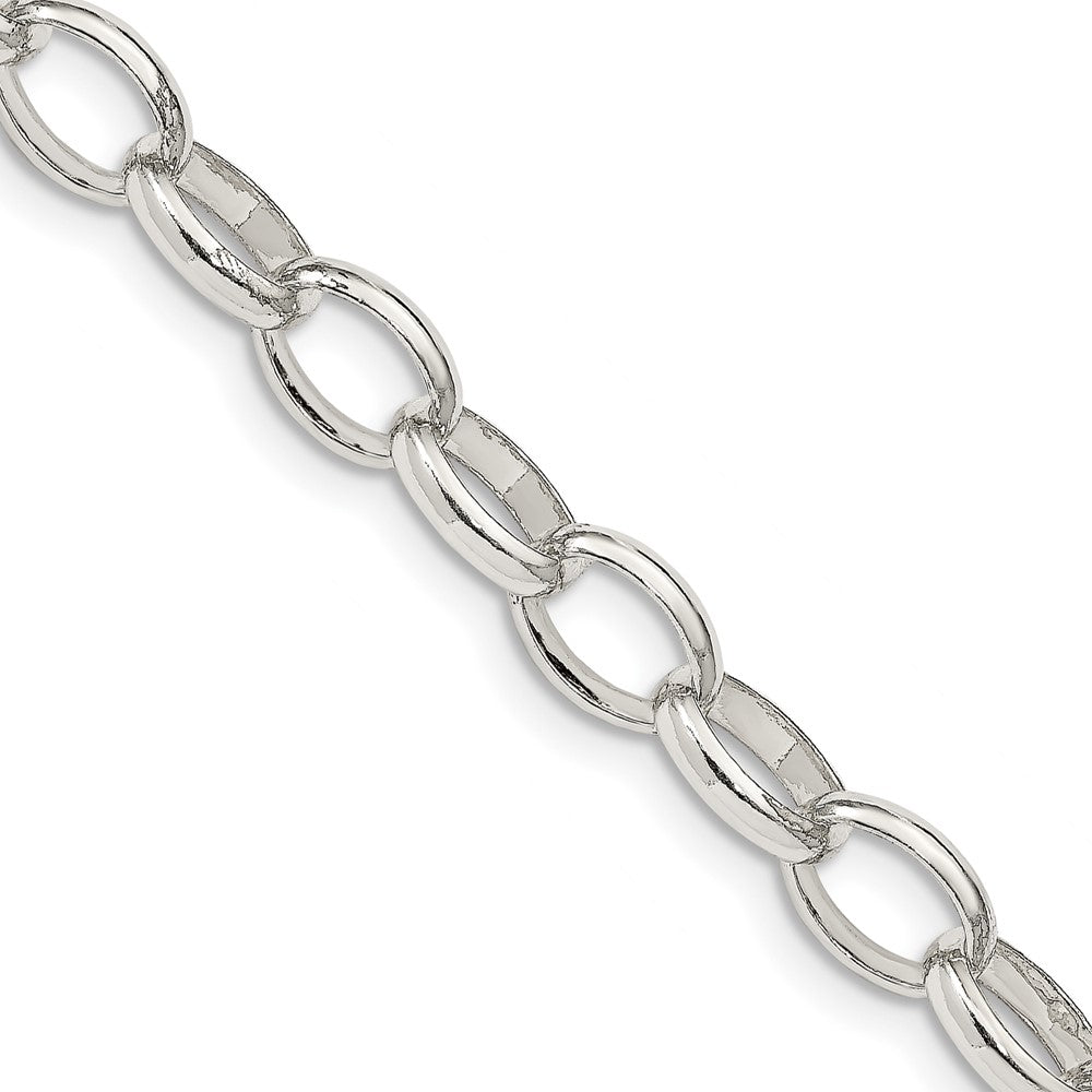 20 Inch Sterling Silver 8mm Fancy Rolo Chain Necklace