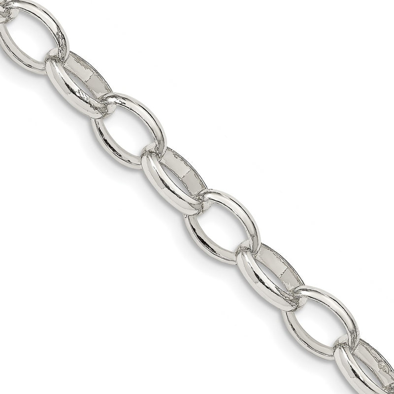 20 Inch Sterling Silver 8mm Fancy Rolo Chain Necklace