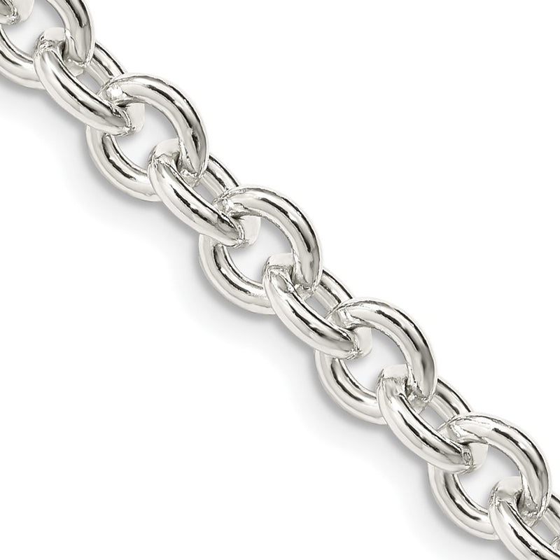 30 Inch Sterling Silver 6.1mm Cable Chain Necklace