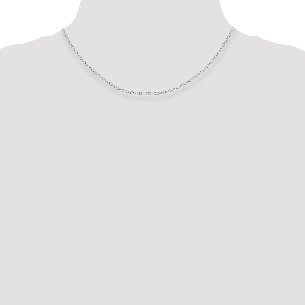 16 Inch Sterling Silver 2.25mm Oval Cable Chain Necklace