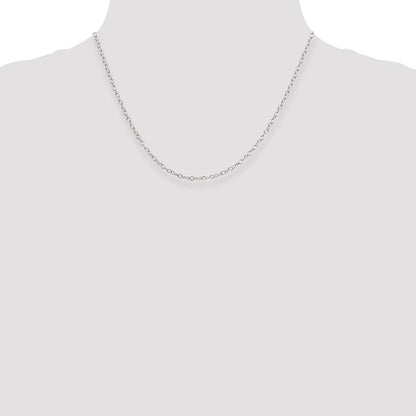 18 Inch Sterling Silver 2.25mm Oval Cable Chain Necklace