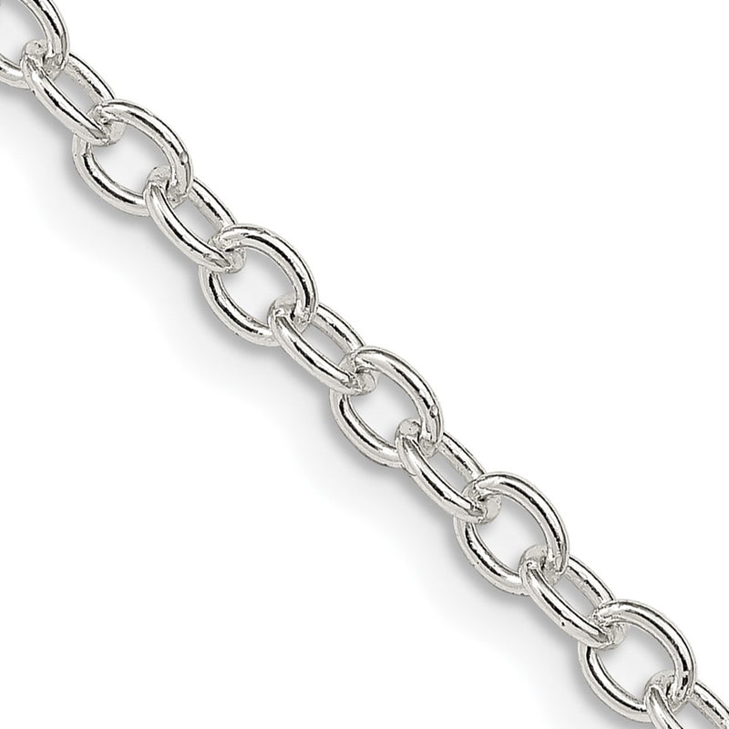 26 Inch Sterling Silver 3.75mm Oval Cable Chain Necklace