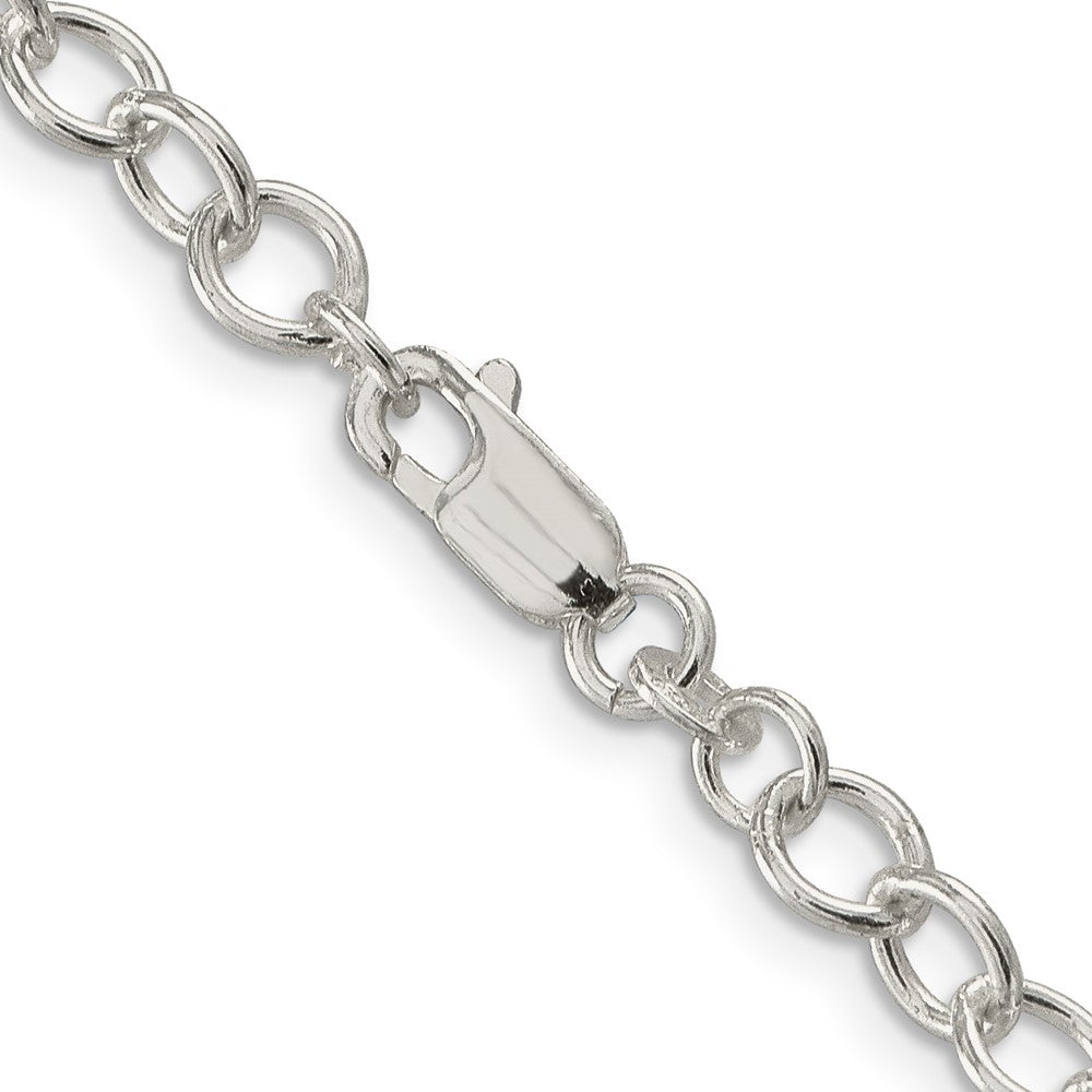 22 Inch Sterling Silver 5.3mm Oval Cable Chain Necklace