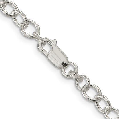 22 Inch Sterling Silver 5.3mm Oval Cable Chain Necklace