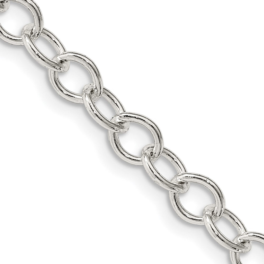 26 Inch Sterling Silver 5.3mm Oval Cable Chain Necklace