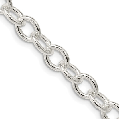 20 Inch Sterling Silver 6.8mm Oval Cable Chain Necklace