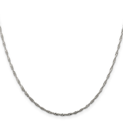 14 Inch Sterling Silver 1.75mm Singapore Chain