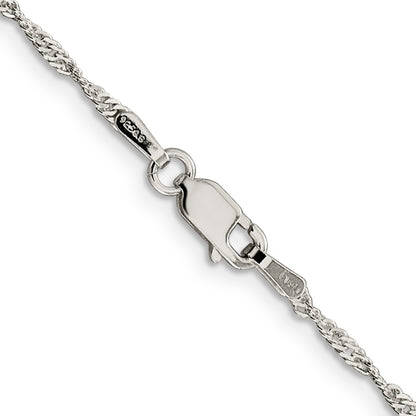 14 Inch Sterling Silver 1.75mm Singapore Chain