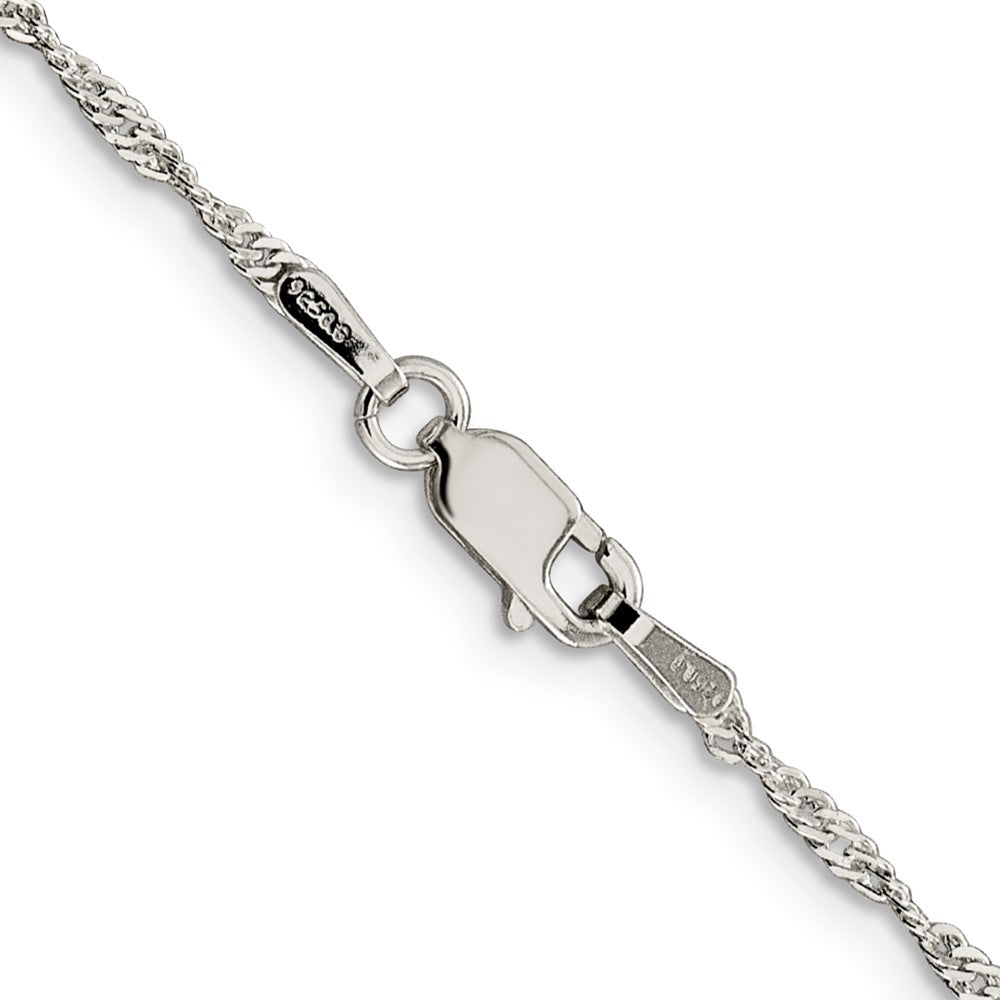 26 Inch Sterling Silver 1.75mm Singapore Chain Necklace